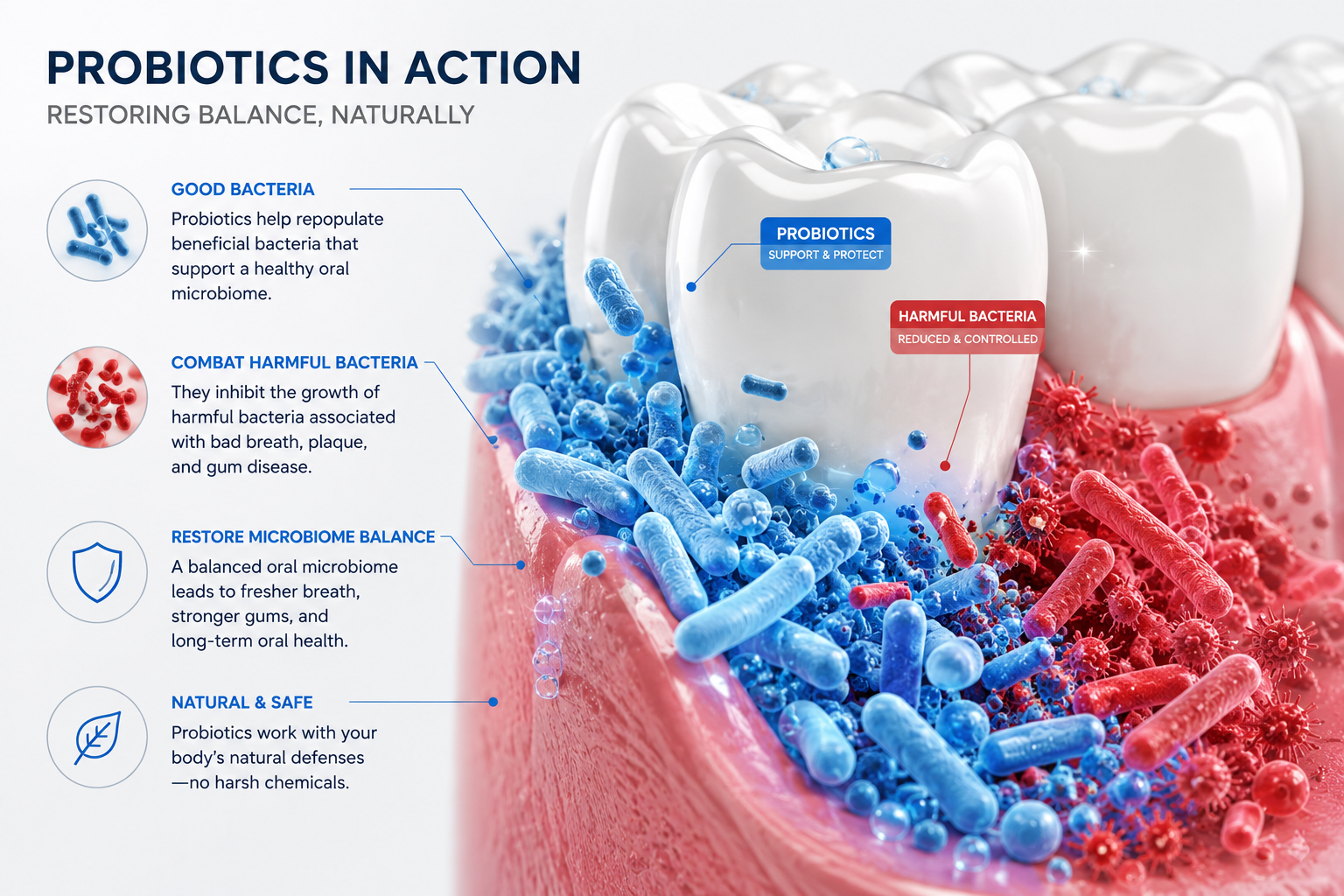 Probiotics in action supporting oral microbiome balance